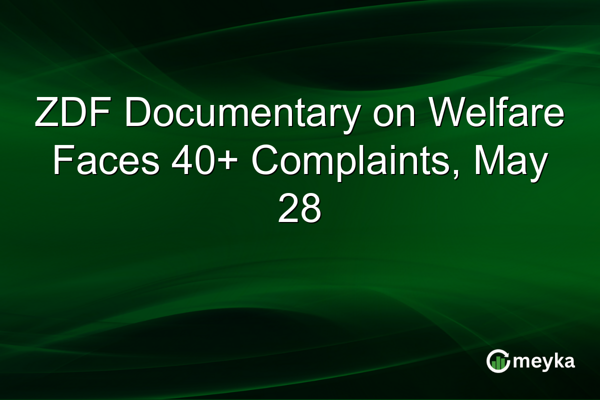 ZDF Documentary on Welfare Faces 40+ Complaints, May 28