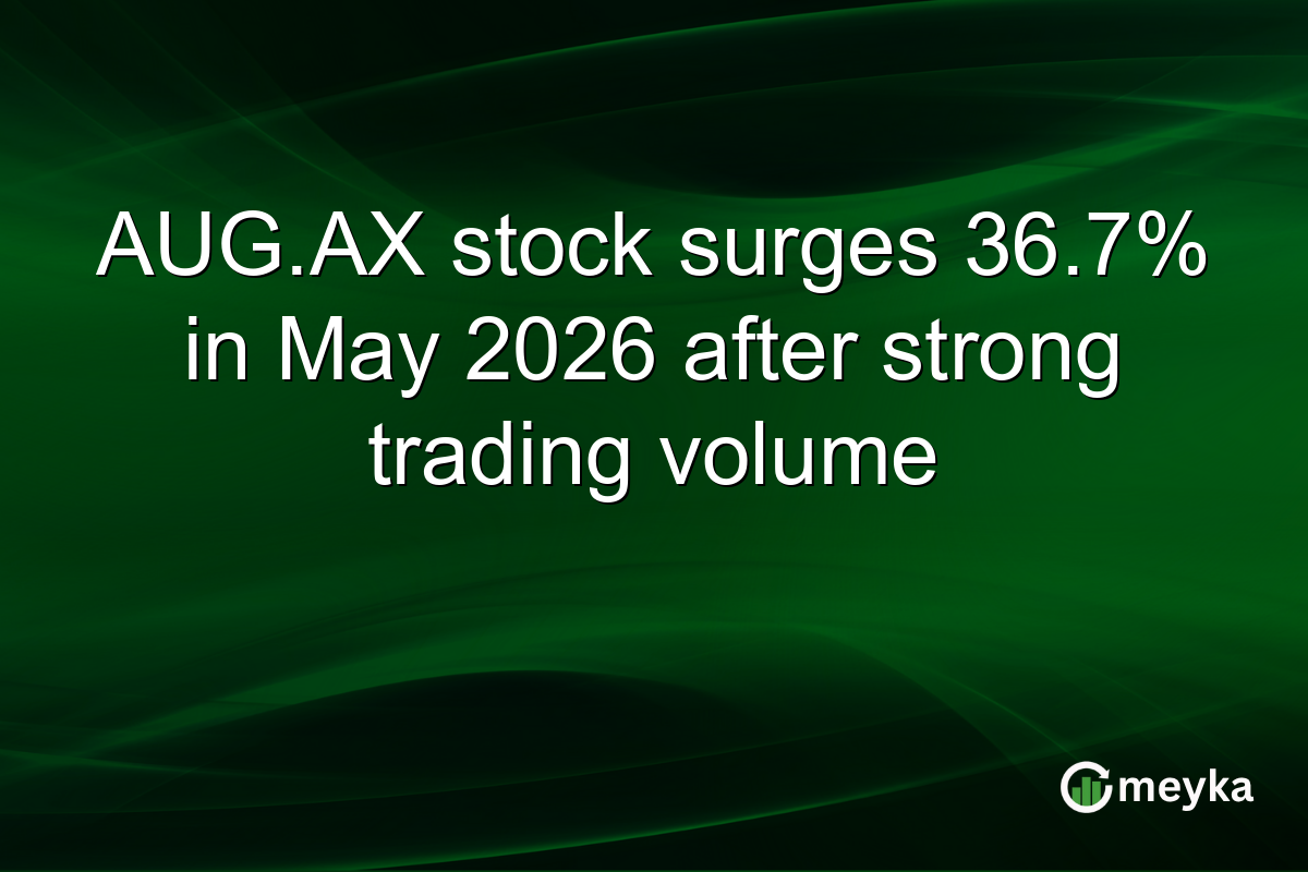 AUG.AX stock surges 36.7% in May 2026 after strong trading volume
