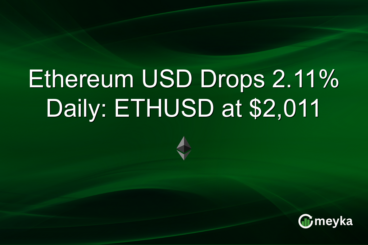 Ethereum USD Drops 2.11% Daily: ETHUSD at $2,011