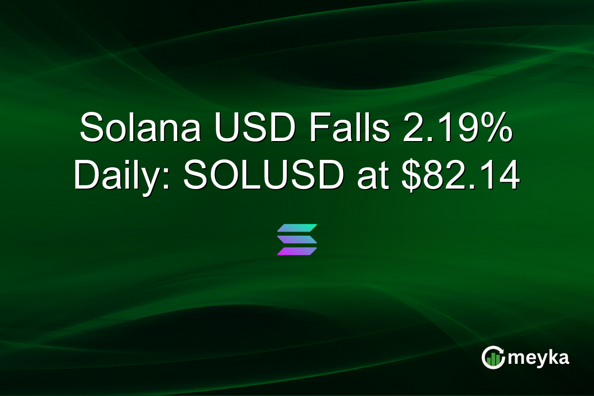 Solana USD Falls 2.19% Daily: SOLUSD at $82.14