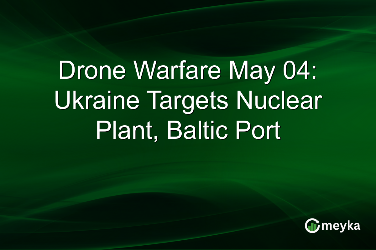 Drone Warfare May 04: Ukraine Targets Nuclear Plant, Baltic Port
