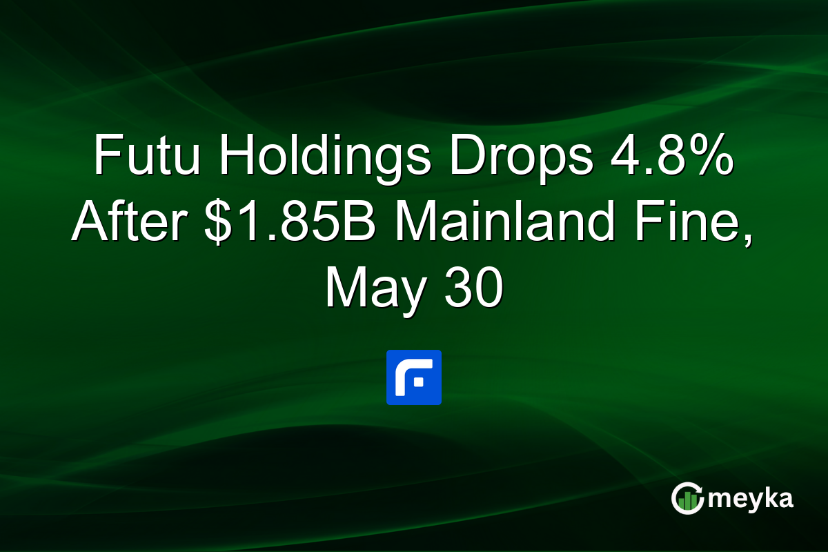 Futu Holdings Drops 4.8% After $1.85B Mainland Fine, May 30