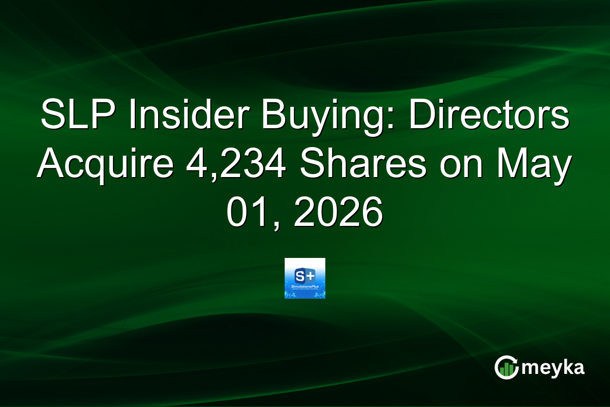 SLP Insider Buying: Directors Acquire 4,234 Shares on May 01, 2026
