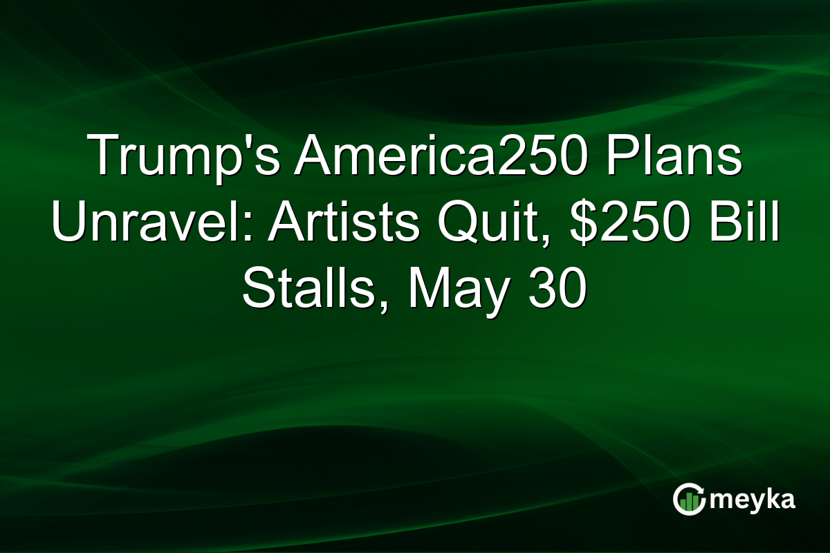 Trump’s America250 Plans Unravel: Artists Quit, $250 Bill Stalls, May 30