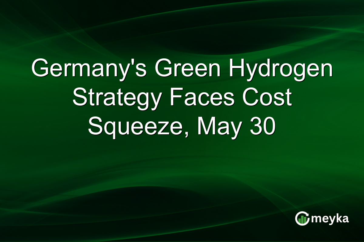 Germany’s Green Hydrogen Strategy Faces Cost Squeeze, May 30