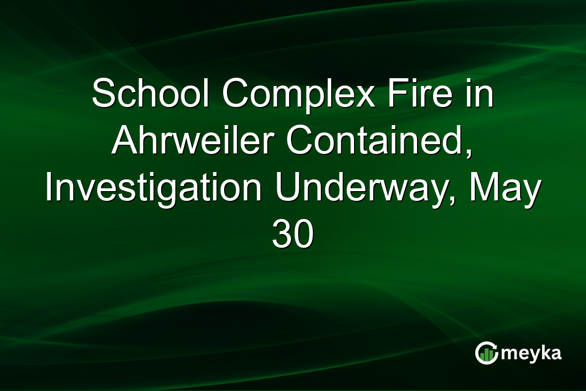 School Complex Fire in Ahrweiler Contained, Investigation Underway, May 30