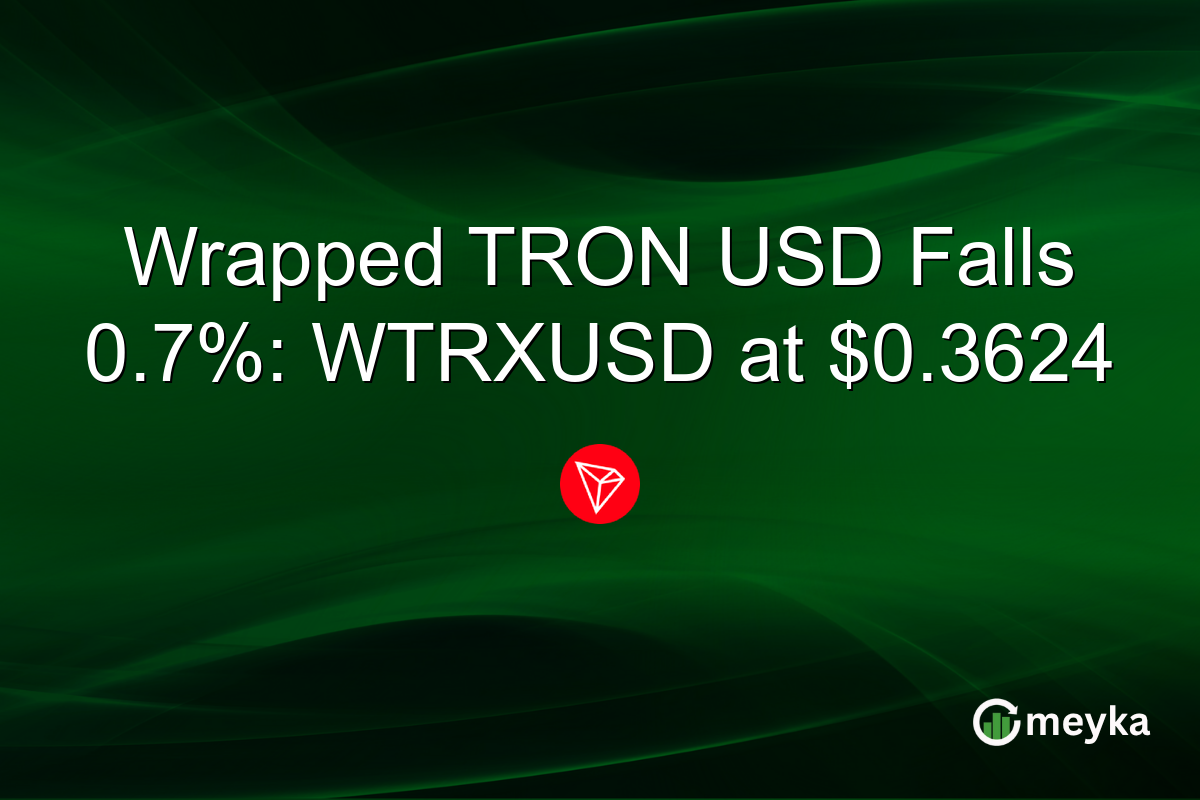 Wrapped TRON USD Falls 0.7%: WTRXUSD at $0.3624