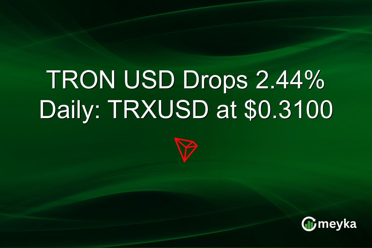 TRON USD Drops 2.44% Daily: TRXUSD at $0.3100
