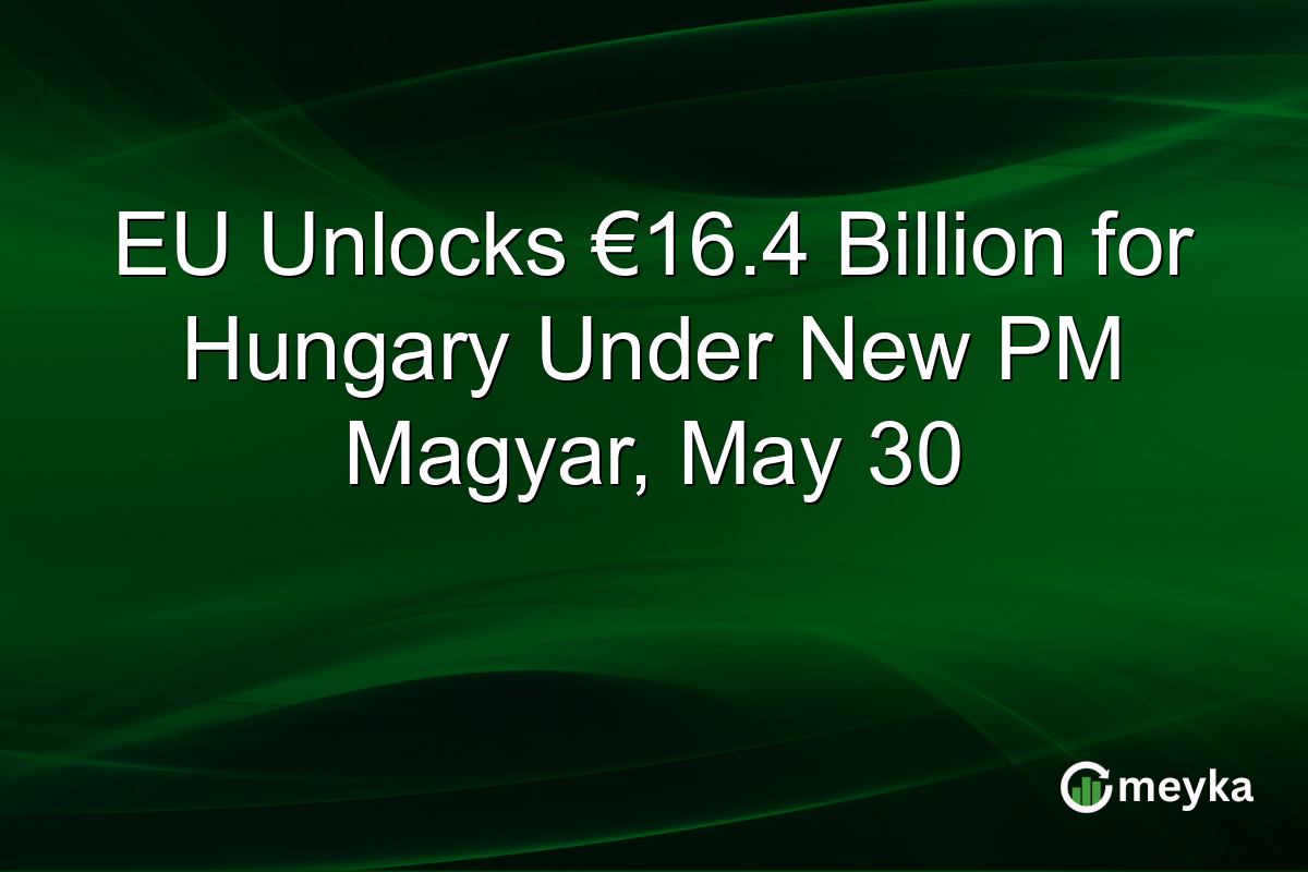 EU Unlocks β¬16.4 Billion for Hungary Under New PM Magyar, May 30