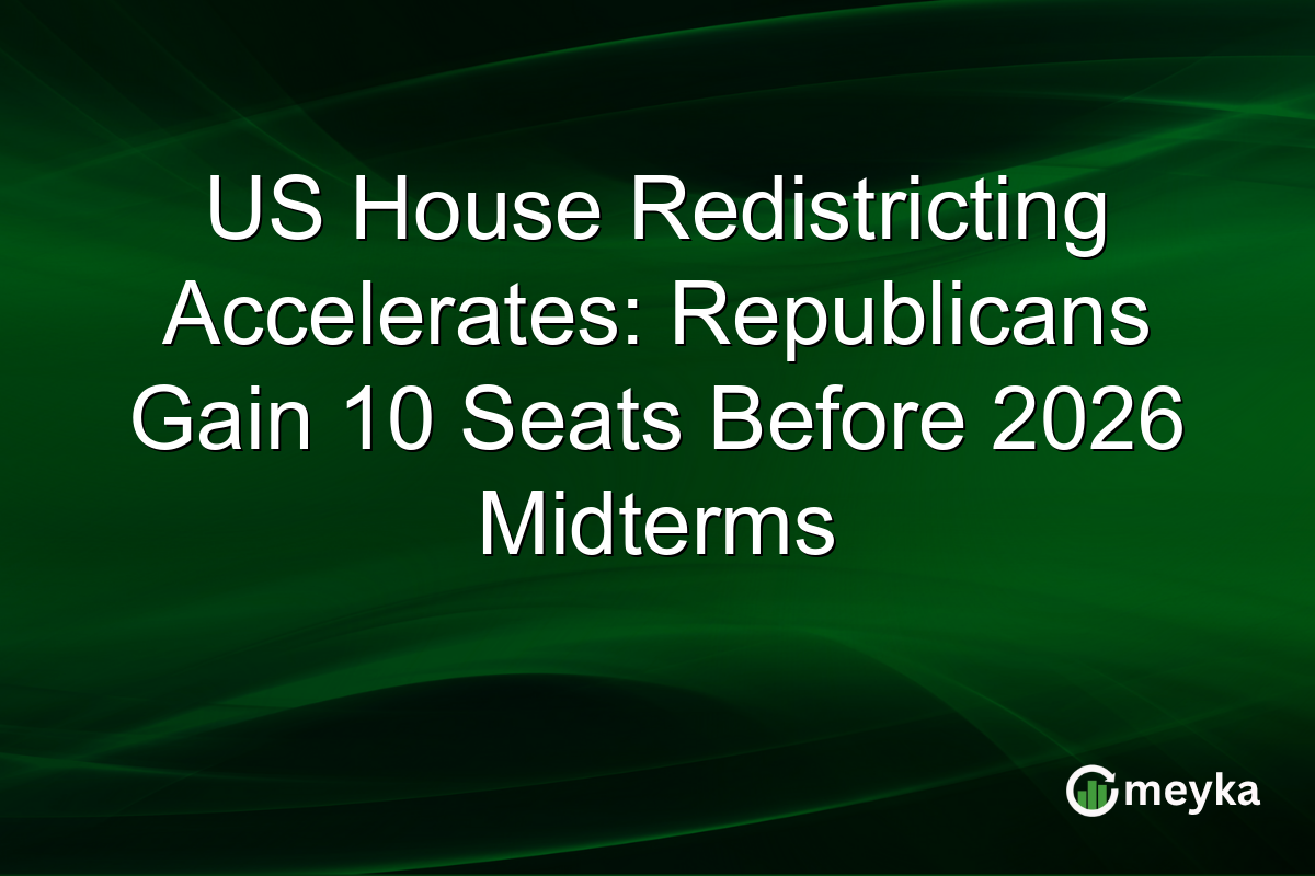 US House Redistricting Accelerates: Republicans Gain 10 Seats Before 2026 Midterms