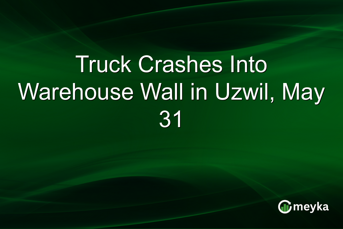 Truck Crashes Into Warehouse Wall in Uzwil, May 31