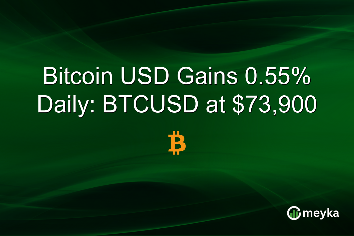 Bitcoin USD Gains 0.55% Daily: BTCUSD at $73,900