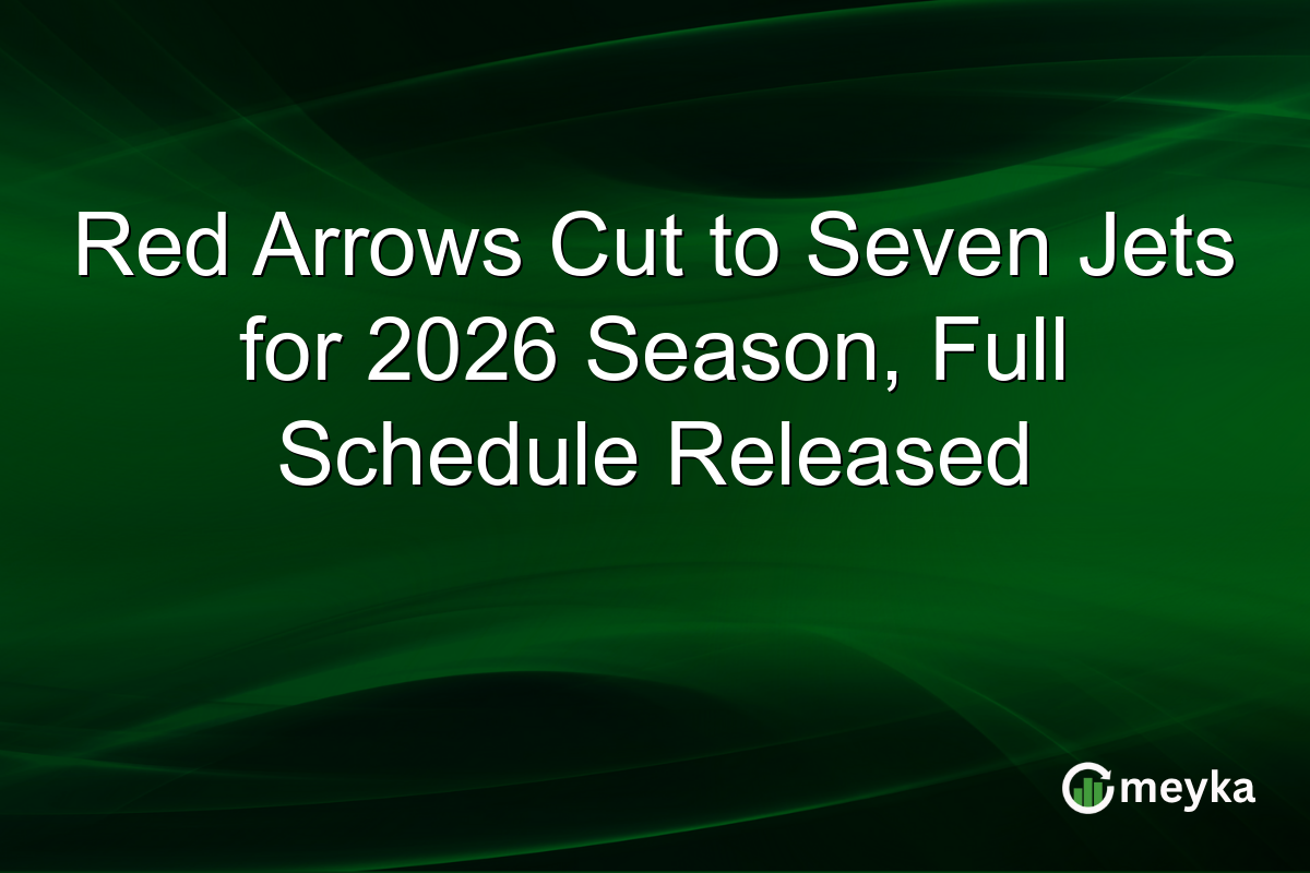 Red Arrows Cut to Seven Jets for 2026 Season, Full Schedule Released