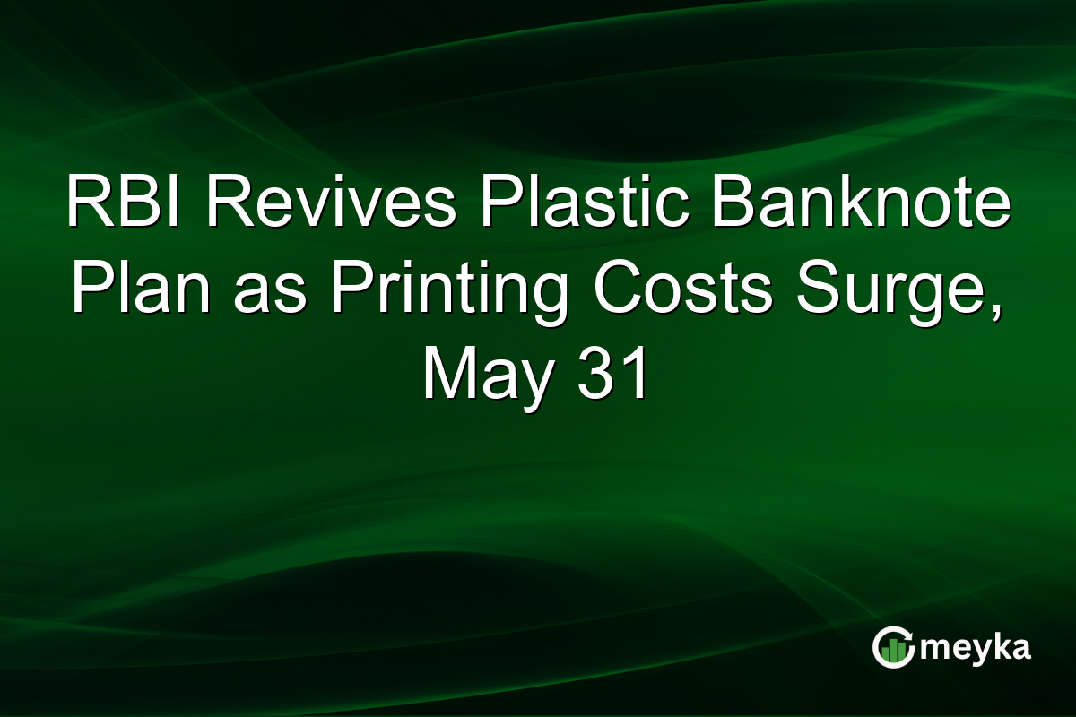 RBI Revives Plastic Banknote Plan as Printing Costs Surge, May 31