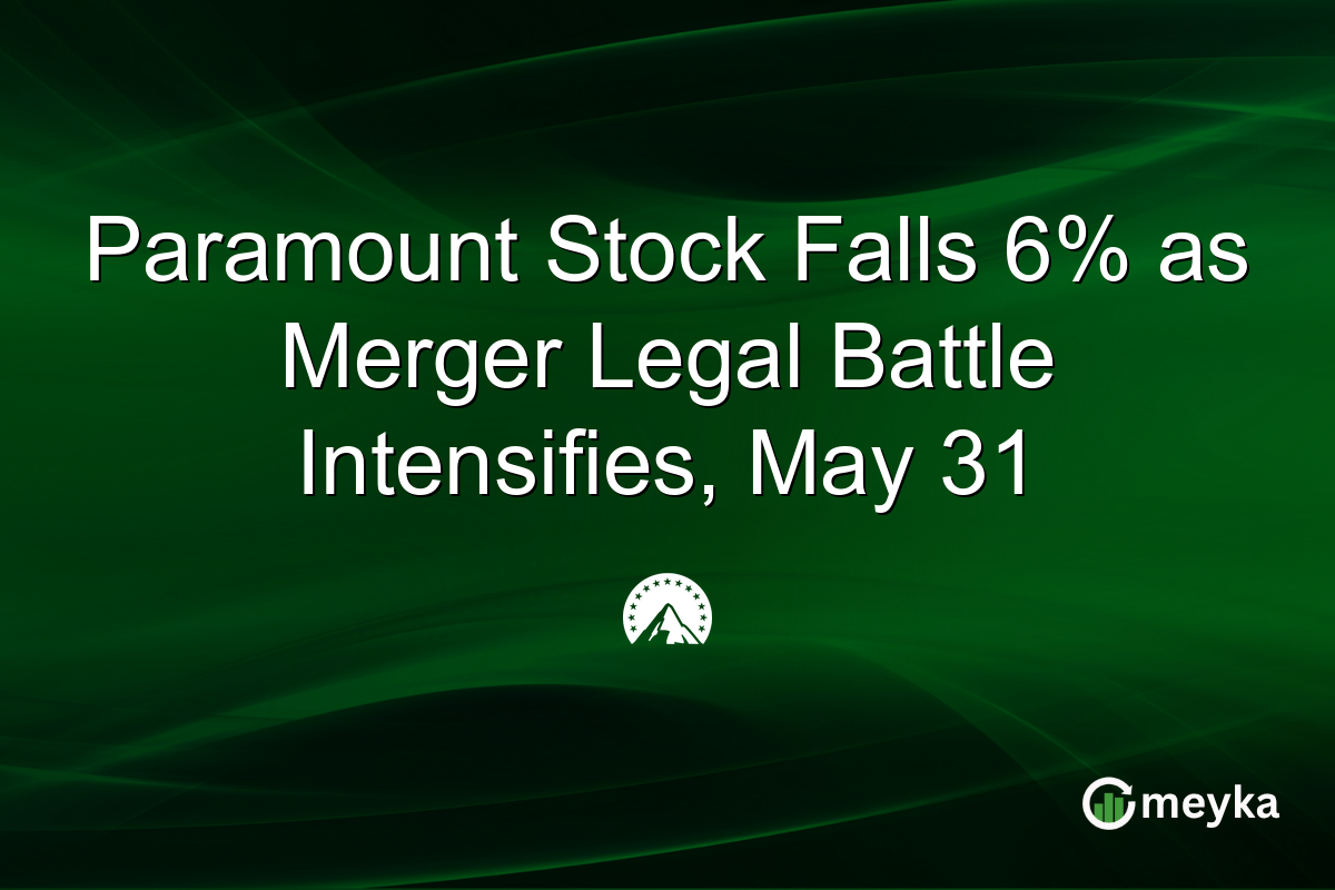 Paramount Stock Falls 6% as Merger Legal Battle Intensifies, May 31