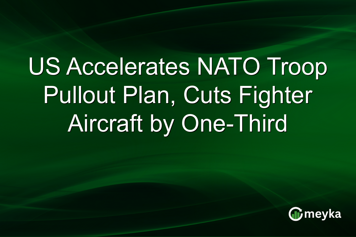 US Accelerates NATO Troop Pullout Plan, Cuts Fighter Aircraft by One-Third