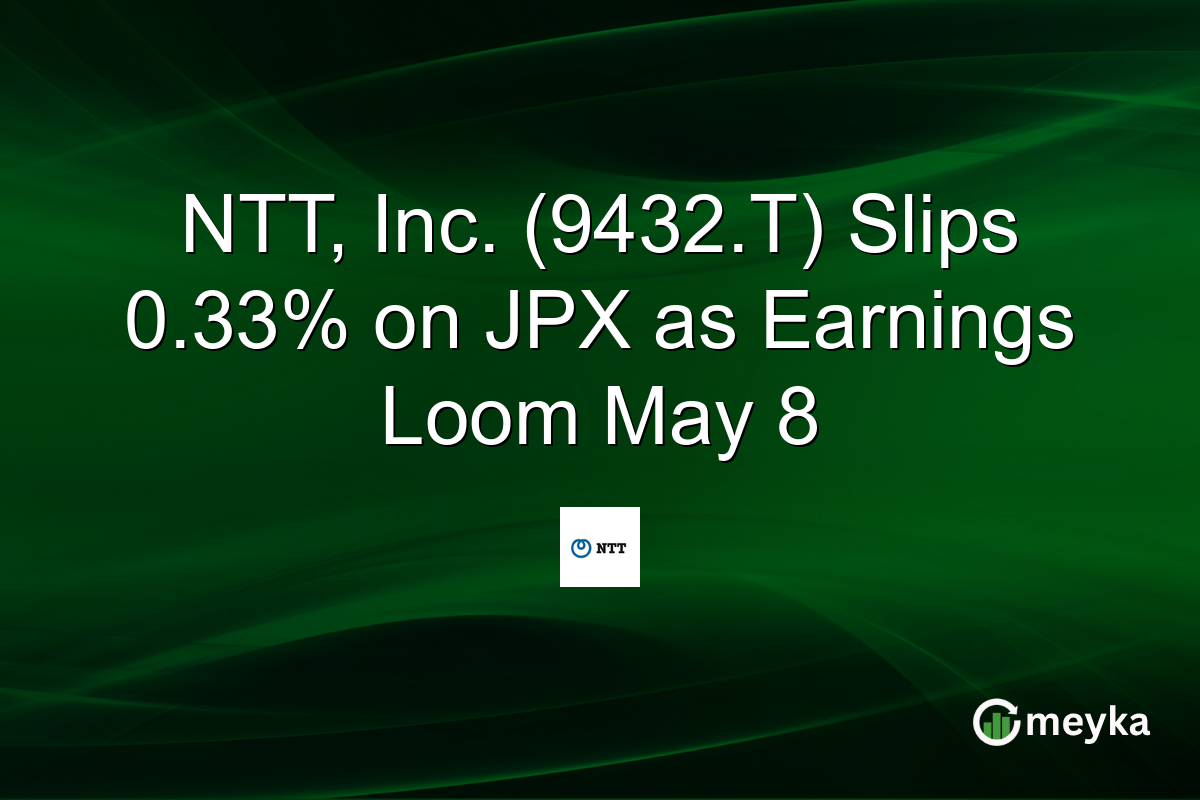NTT, Inc. (9432.T) Slips 0.33% on JPX as Earnings Loom May 8