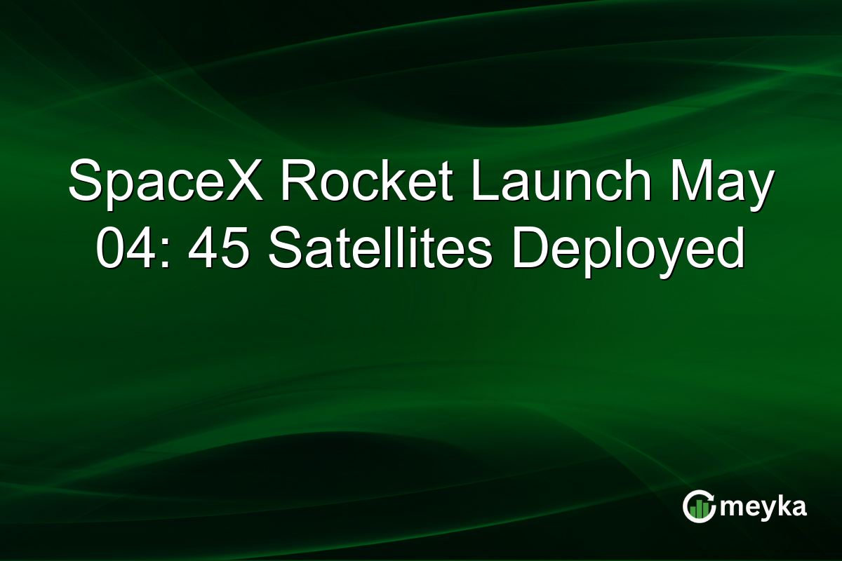 SpaceX Rocket Launch May 04: 45 Satellites Deployed