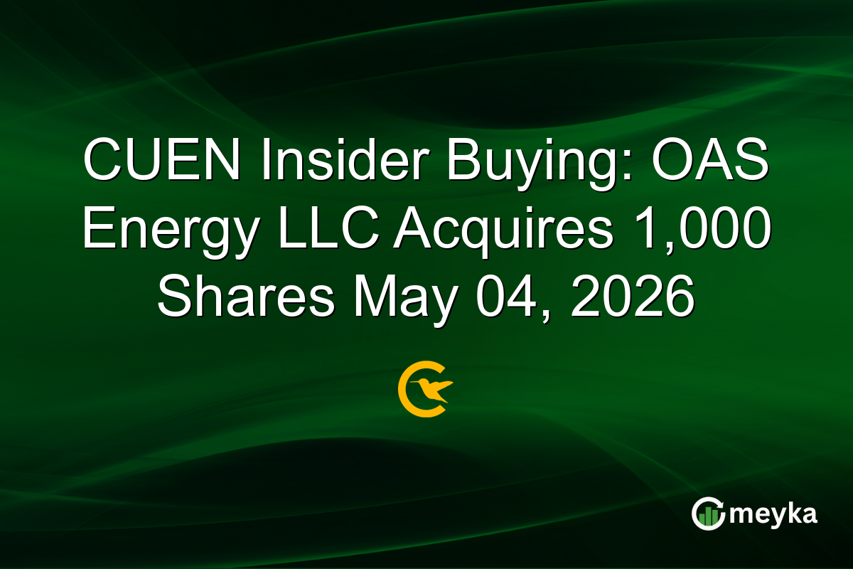 CUEN Insider Buying: OAS Energy LLC Acquires 1,000 Shares May 04, 2026