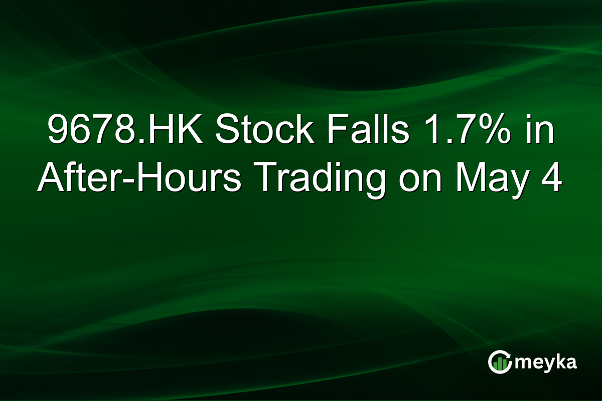 9678.HK Stock Falls 1.7% in After-Hours Trading on May 4