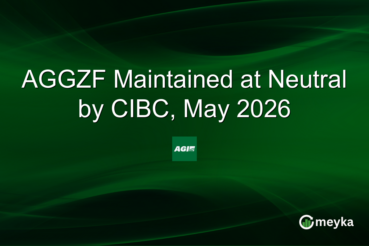 AGGZF Maintained at Neutral by CIBC, May 2026