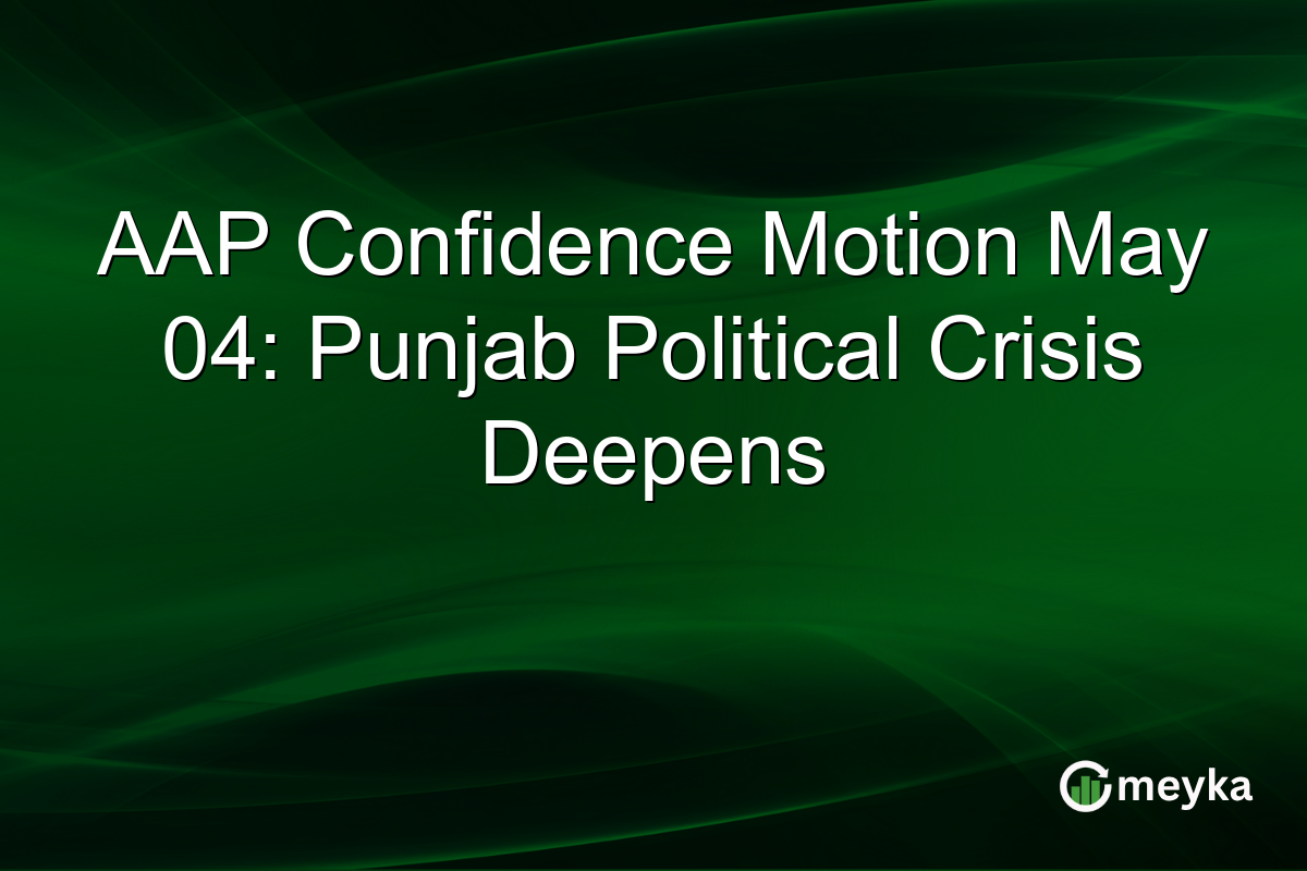 AAP Confidence Motion May 04: Punjab Political Crisis Deepens