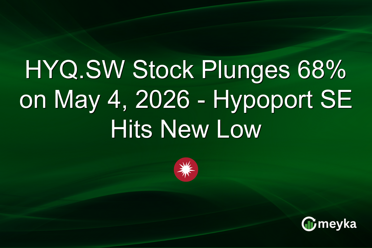 HYQ.SW Stock Plunges 68% on May 4, 2026 – Hypoport SE Hits New Low