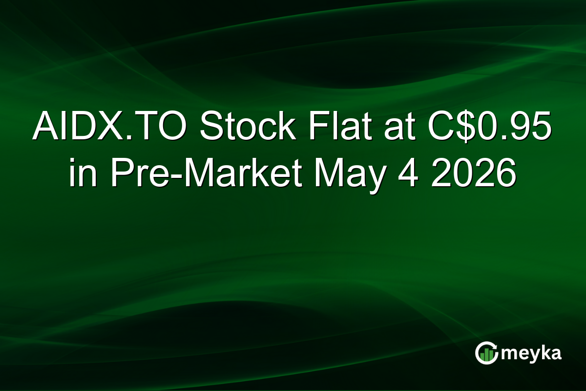 AIDX.TO Stock Flat at C$0.95 in Pre-Market May 4 2026