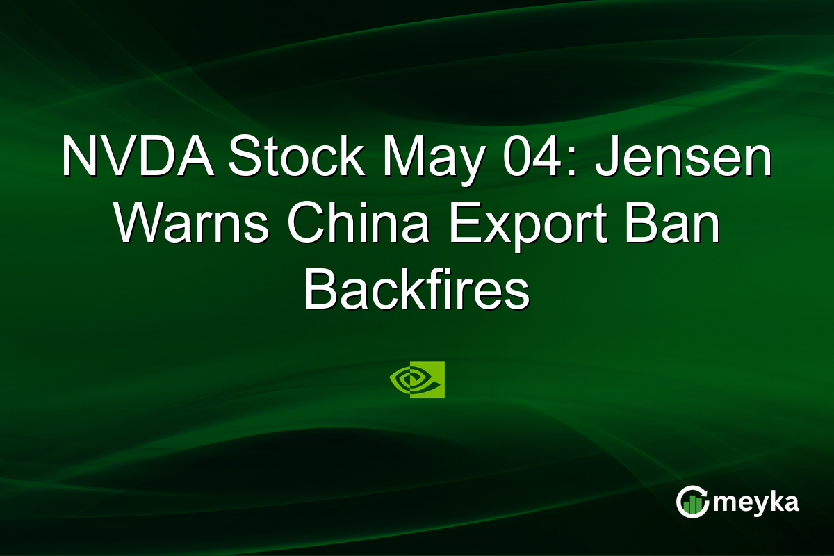 NVDA Stock May 04: Jensen Warns China Export Ban Backfires
