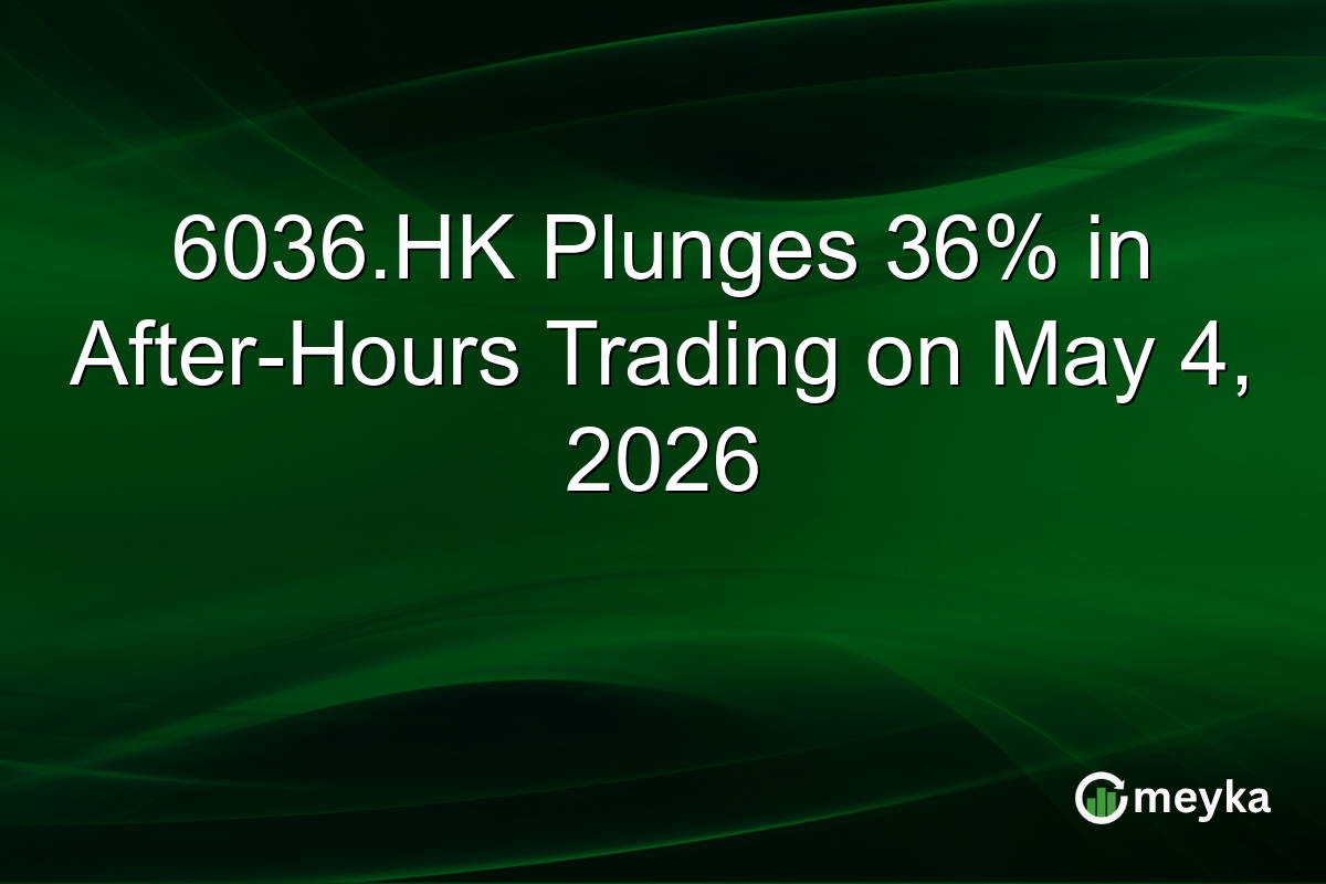 6036.HK Plunges 36% in After-Hours Trading on May 4, 2026