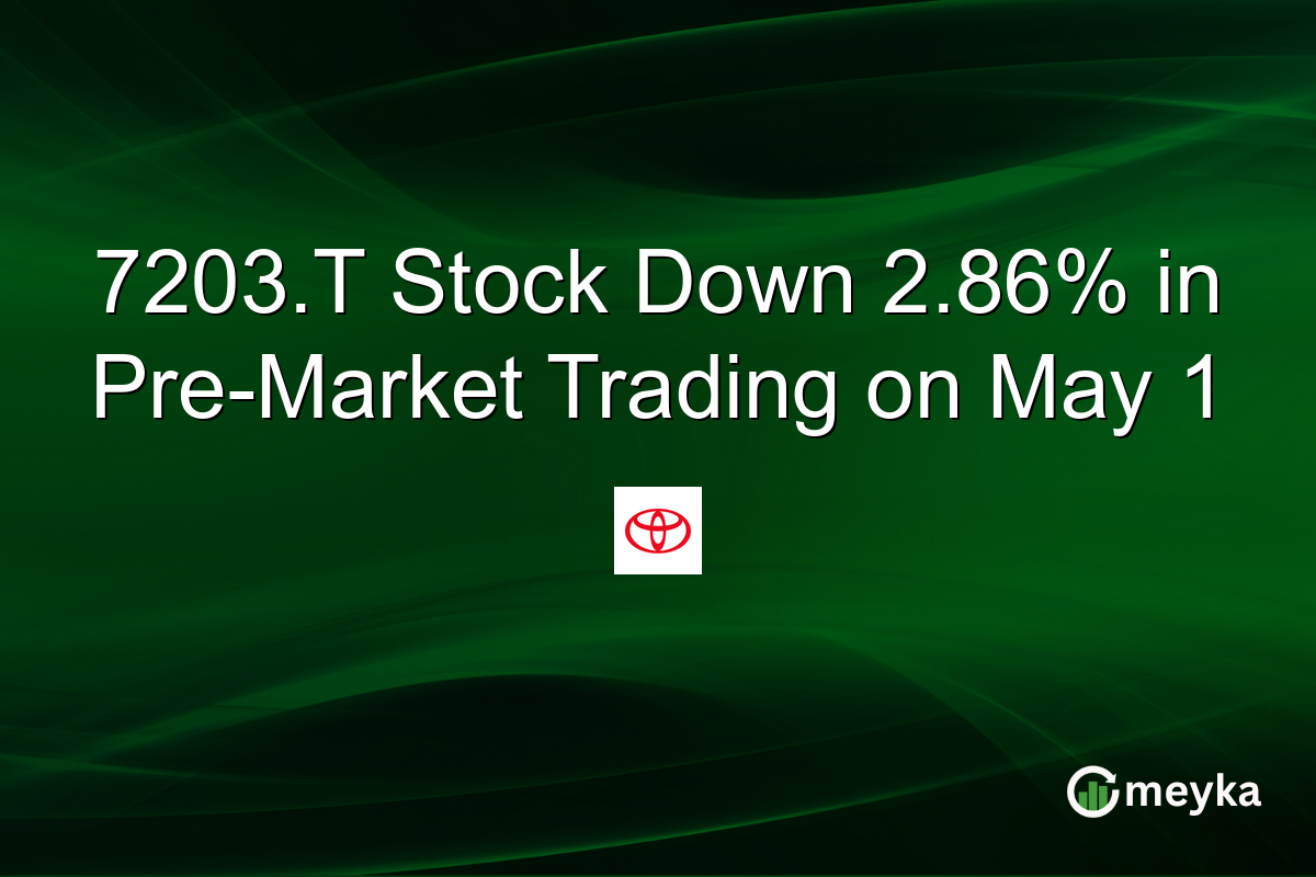 7203.T Stock Down 2.86% in Pre-Market Trading on May 1