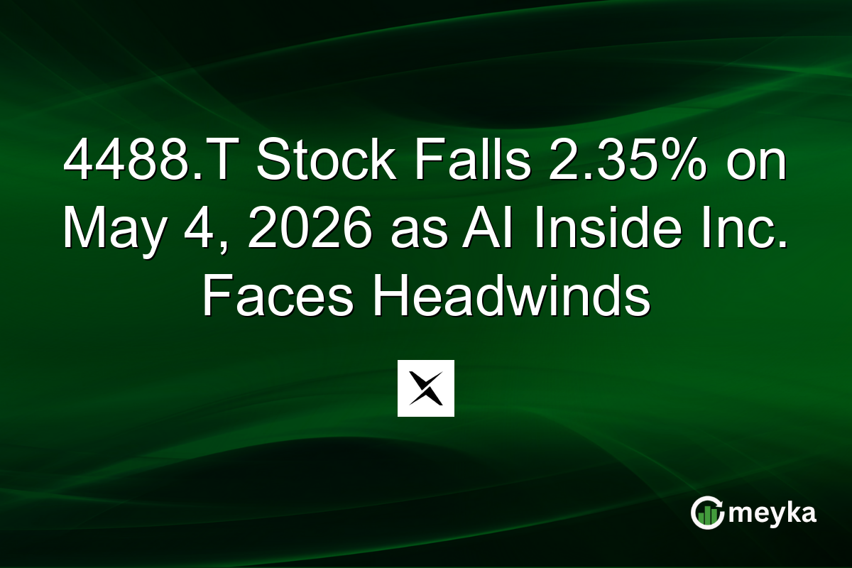 4488.T Stock Falls 2.35% on May 4, 2026 as AI Inside Inc. Faces Headwinds