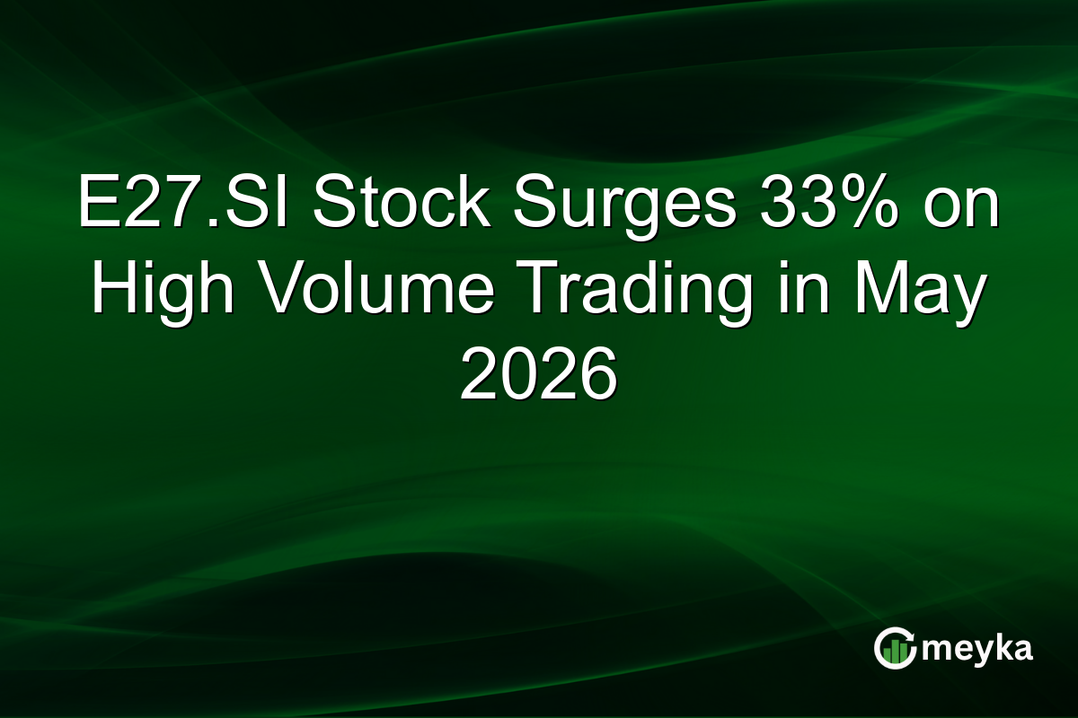 E27.SI Stock Surges 33% on High Volume Trading in May 2026