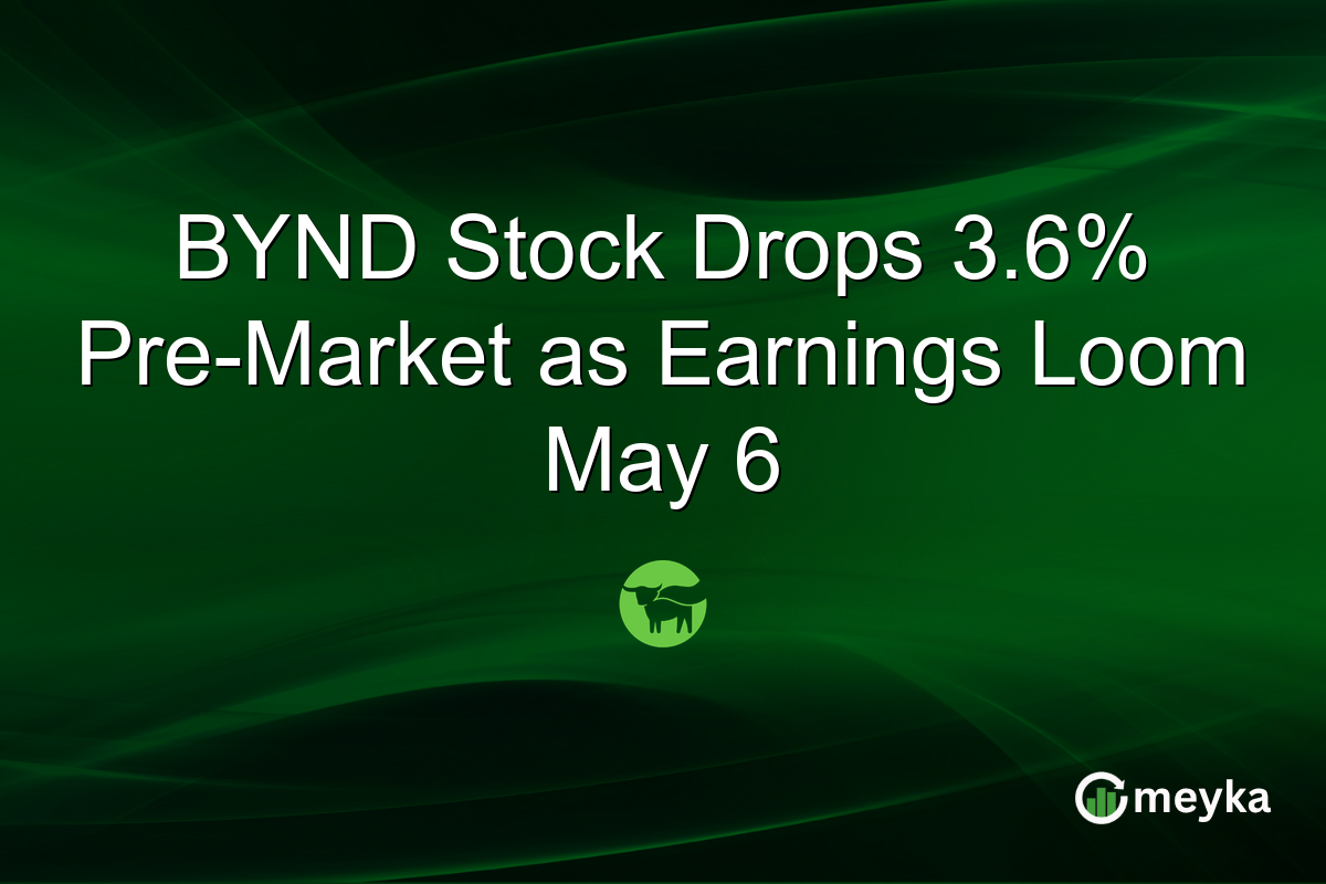 BYND Stock Drops 3.6% Pre-Market as Earnings Loom May 6