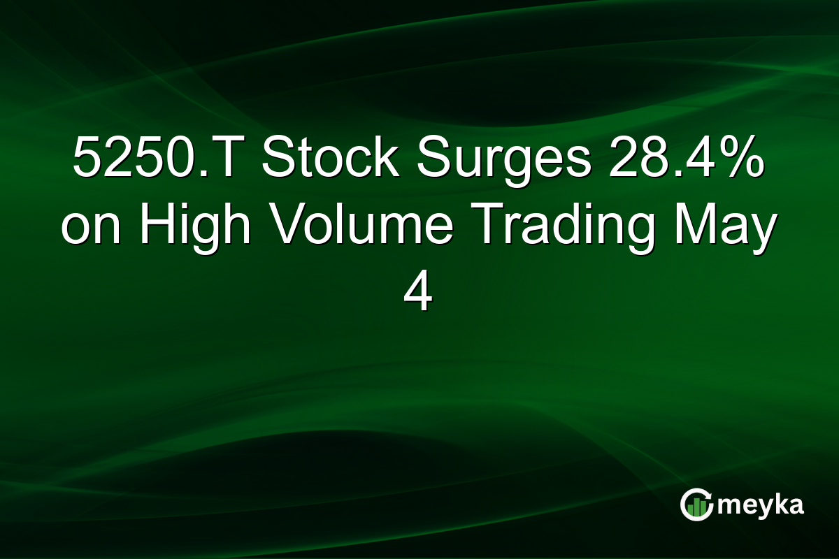 5250.T Stock Surges 28.4% on High Volume Trading May 4