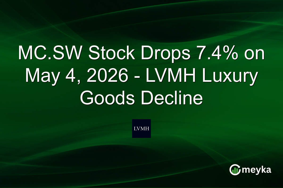 MC.SW Stock Drops 7.4% on May 4, 2026 – LVMH Luxury Goods Decline