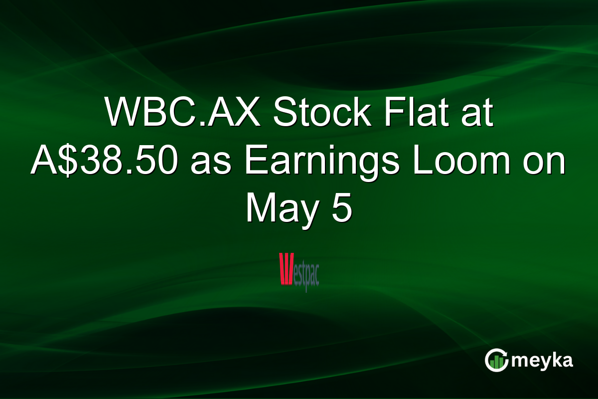 WBC.AX Stock Flat at A$38.50 as Earnings Loom on May 5