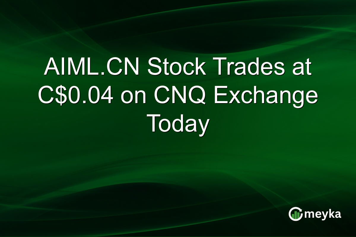 AIML.CN Stock Trades at C$0.04 on CNQ Exchange Today