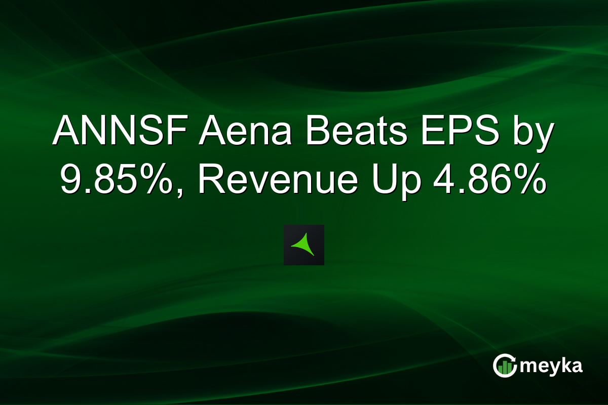 ANNSF Aena Beats EPS by 9.85%, Revenue Up 4.86%