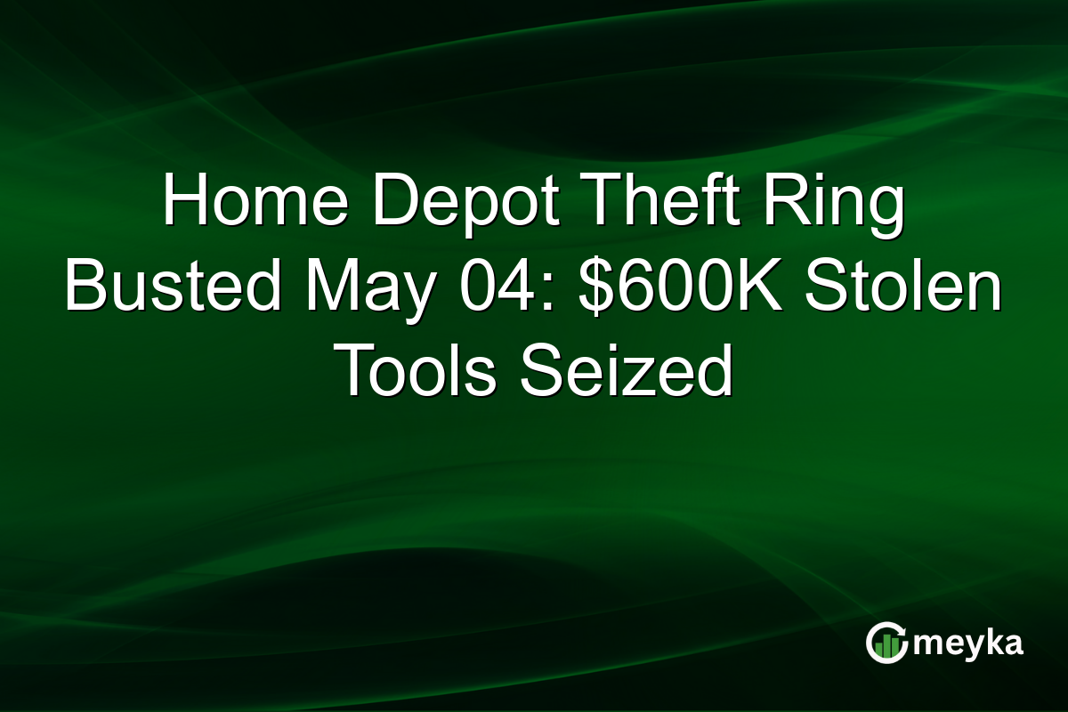 Home Depot Theft Ring Busted May 04: $600K Stolen Tools Seized
