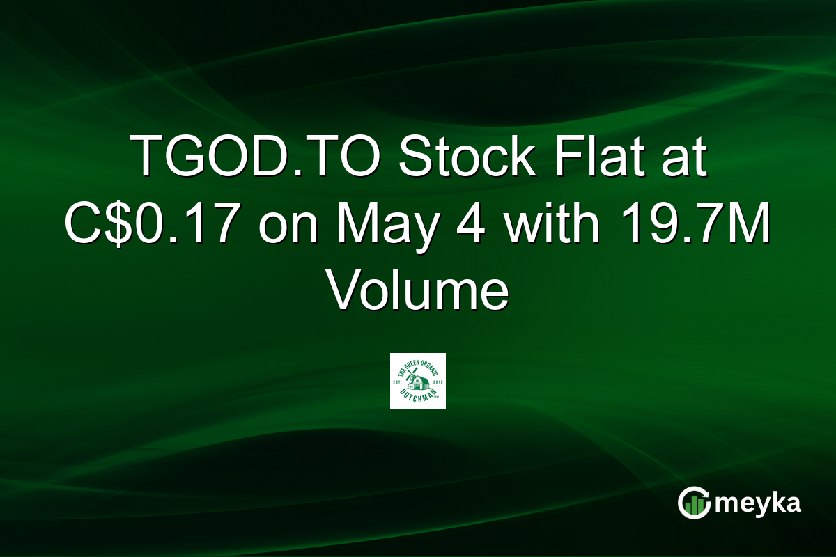 TGOD.TO Stock Flat at C$0.17 on May 4 with 19.7M Volume