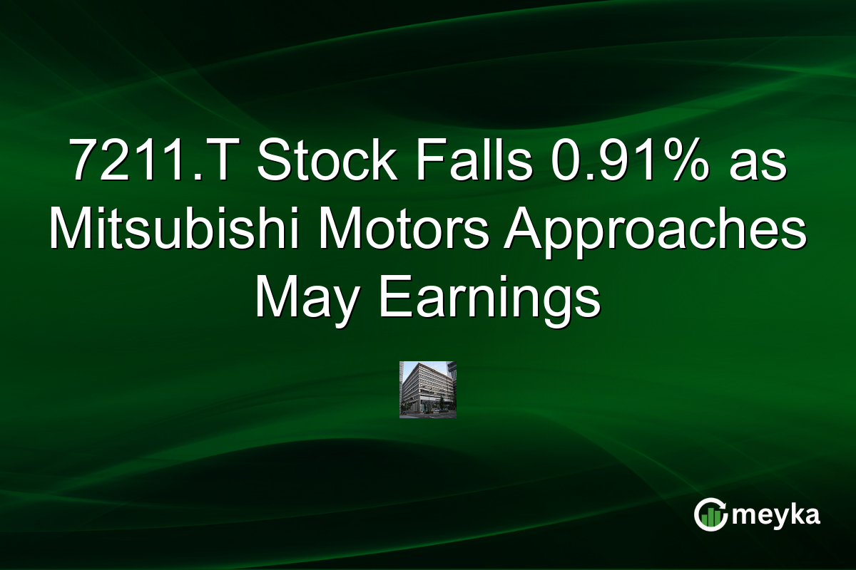 7211.T Stock Falls 0.91% as Mitsubishi Motors Approaches May Earnings