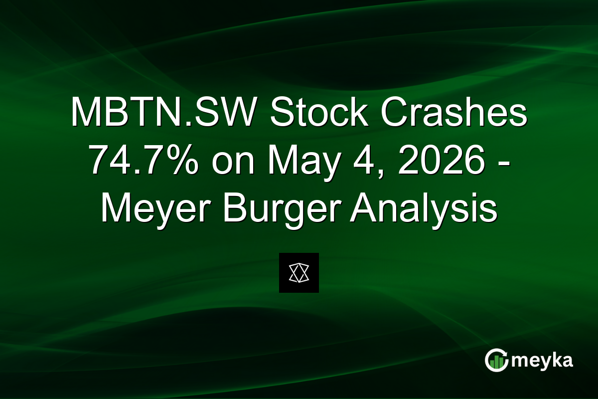 MBTN.SW Stock Crashes 74.7% on May 4, 2026 – Meyer Burger Analysis