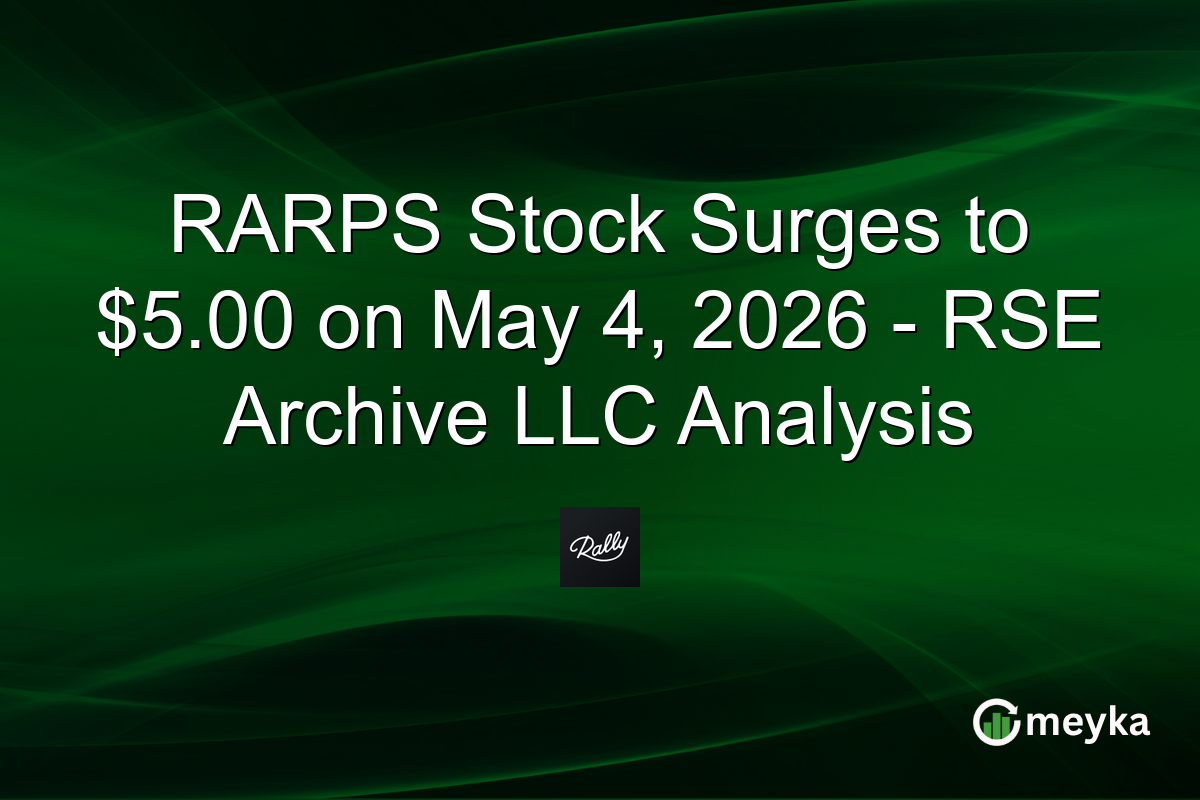 RARPS Stock Surges to $5.00 on May 4, 2026 – RSE Archive LLC Analysis