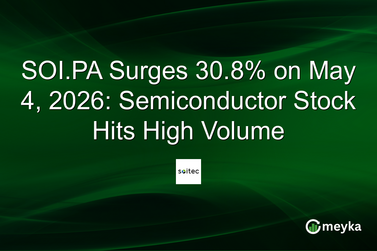 SOI.PA Surges 30.8% on May 4, 2026: Semiconductor Stock Hits High Volume