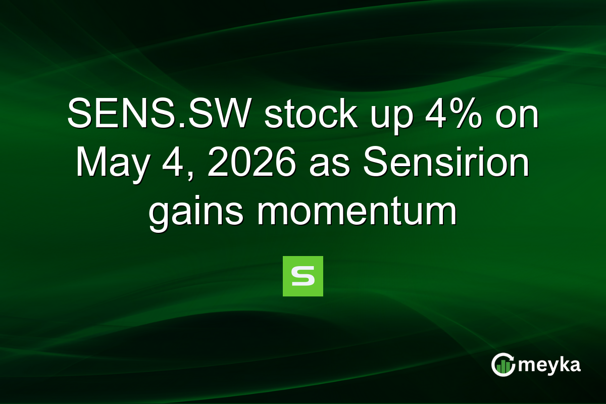 SENS.SW stock up 4% on May 4, 2026 as Sensirion gains momentum