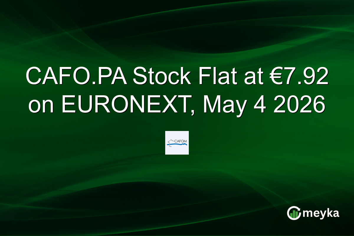 CAFO.PA Stock Flat at €7.92 on EURONEXT, May 4 2026