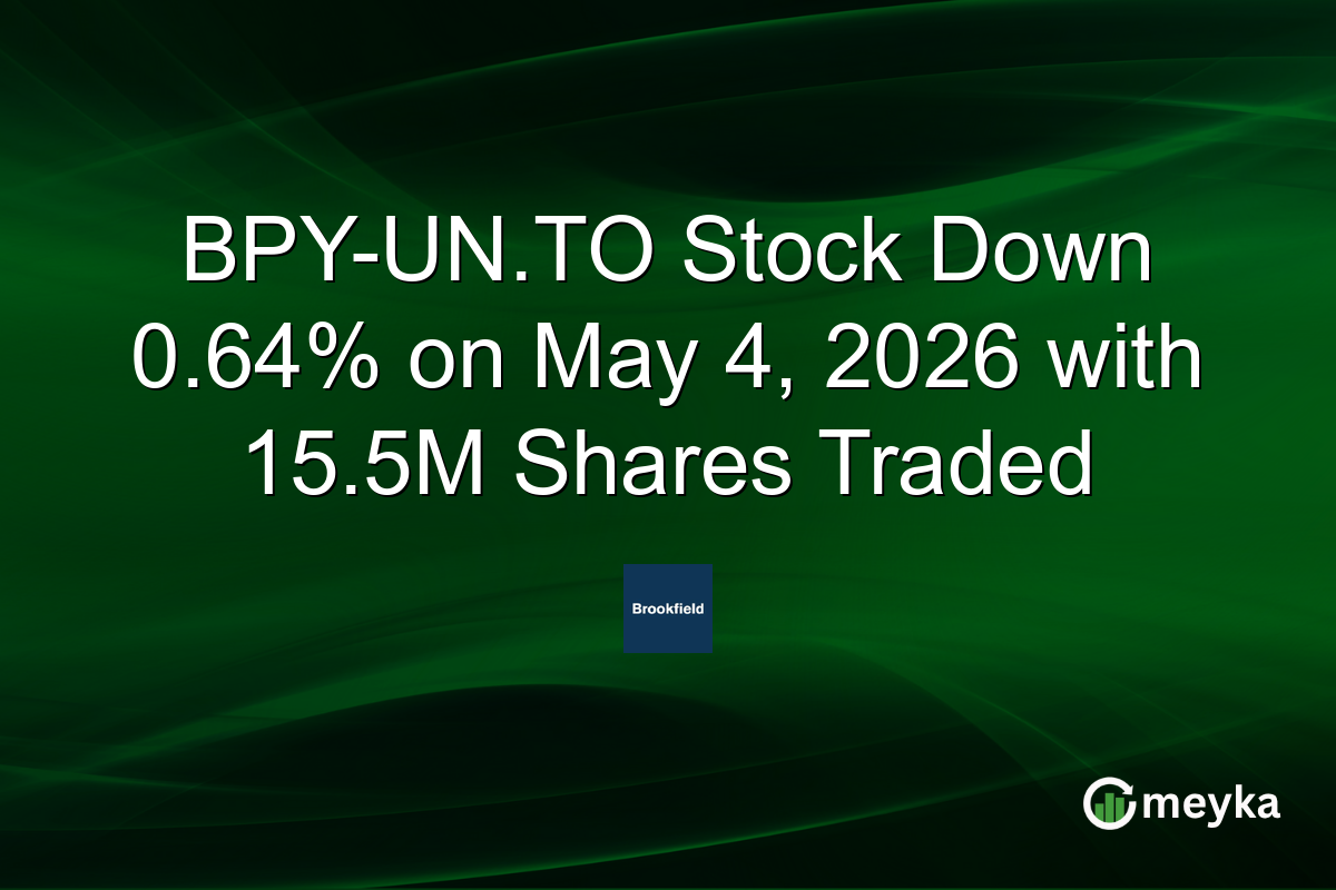 BPY-UN.TO Stock Down 0.64% on May 4, 2026 with 15.5M Shares Traded