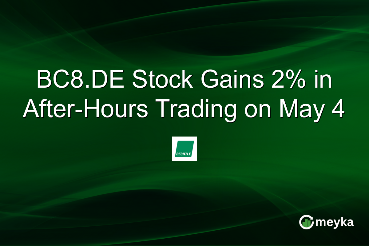 BC8.DE Stock Gains 2% in After-Hours Trading on May 4