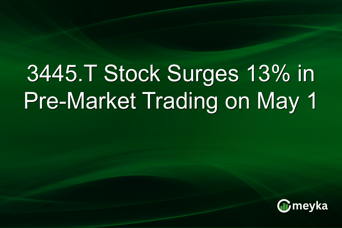 3445.T Stock Surges 13% in Pre-Market Trading on May 1